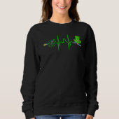 Sweatshirt Funny Awesome Shamrock Heartbeat irlandais I Love (Devant)