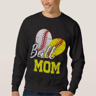 Sweatshirt Funny Ball Maman Softball De Baseball Cadeaux Pour