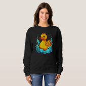Sweatshirt Funny Bath rubber Duck Girl with Water (Devant entier)