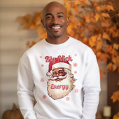 Sweatshirt Funny Big Nick Energy African American Père Noël