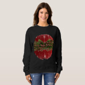 Sweatshirt Funny Black "Coffee Makes Me Merry" Coffee Lover's (Devant entier)