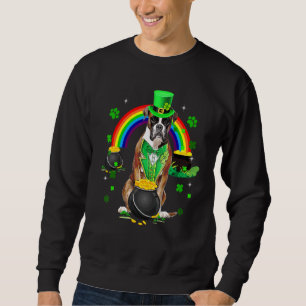 Sweatshirt Funny Boxer Leprechaun Shamrock St Patrick's Day