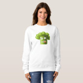 Sweatshirt Funny Broccoli Crazy Plante végétarien Vegetarian (Devant entier)
