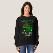 Sweatshirt Funny Buffalo Plaid Camion Vert Wooly St Patrick' (Devant entier)