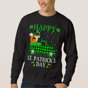 Sweatshirt Funny Buffalo Plaid Green Truck Fox St Patrick's