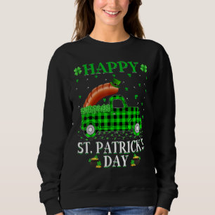 Sweatshirt Funny Buffalo Plaid Green Truck Sausage St Patron