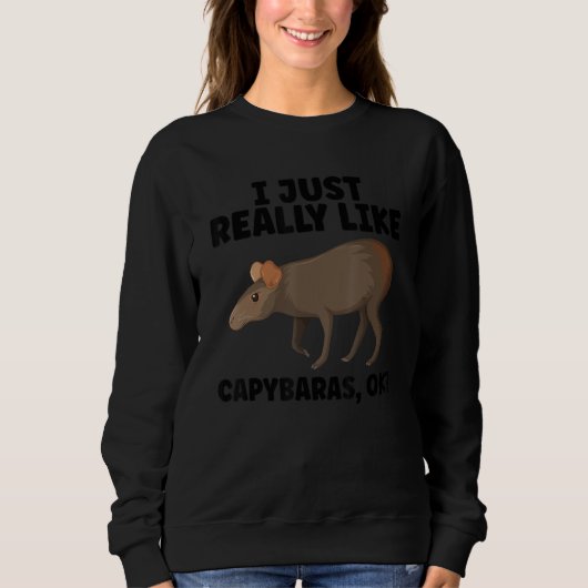 Sweatshirt Funny Capybara Design For Pet Owner Cool Capybara (Devant)