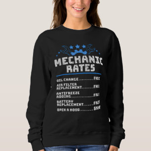 Sweatshirt Funny Car Mécanique Taux horaire