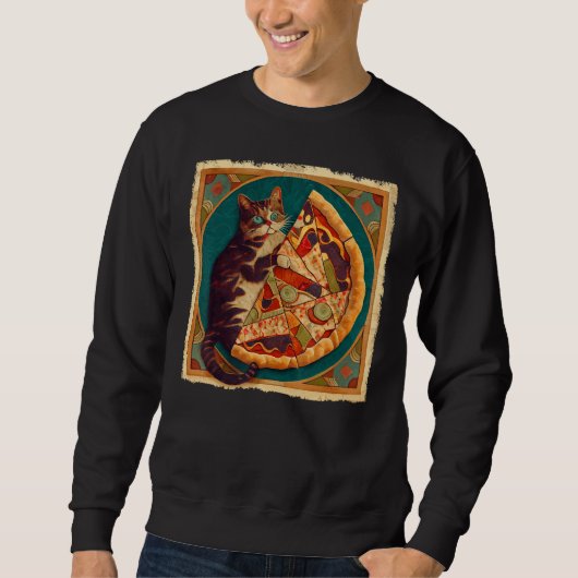 Sweatshirt Funny Cat Quilting Taco for Kids, Women, Men (Devant)