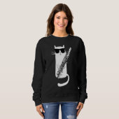 Sweatshirt Funny Cat Wearing (Devant entier)