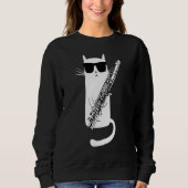 Sweatshirt Funny Cat Wearing (Devant)