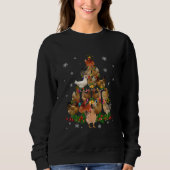 Sweatshirt Funny Chicken Christmas Tree Pet Chicken Lover (Devant)