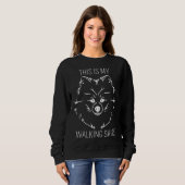 Sweatshirt Funny Chien de marche Poméranien (Devant entier)