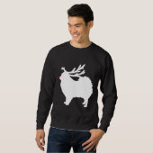 Sweatshirt Funny Chien Poméranie Noël (Devant entier)