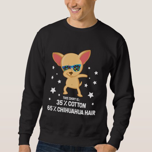 Sweatshirt Funny Chihuahua Dabbing Doing Hair coton (Devant)