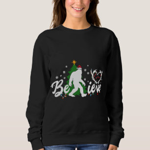 Sweatshirt Funny Christmas Bigfoot Believe Bigfoot avec Père 