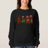 Sweatshirt Funny Christmas Dachshunds (Devant)