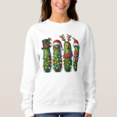 Sweatshirt Funny Christmas Pickle  (Devant)