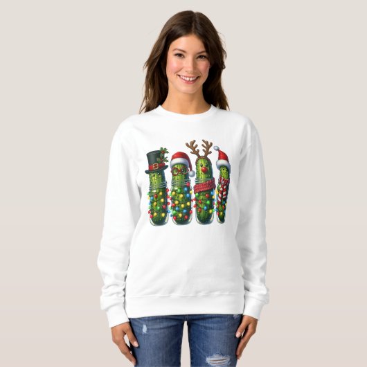 Sweatshirt Funny Christmas Pickle  (Devant entier)