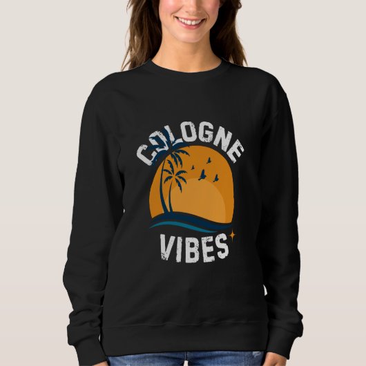 Sweatshirt Funny Cologne Tropical Paradise Retro Sunset Köln (Devant)