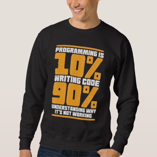 Sweatshirt Funny Computer Binary Code Programmer, Développeur (Devant)