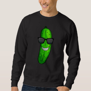 Sweatshirt Funny Concombre Sunglass Vegetable