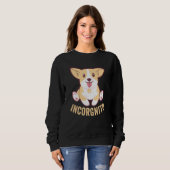 Sweatshirt Funny Corgi Incorgnito Welsh Visage Chien Pun (Devant entier)