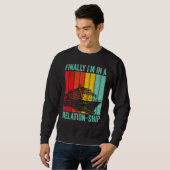 Sweatshirt Funny Cruising Retro Finally I'm In A Relation-Shi (Devant entier)