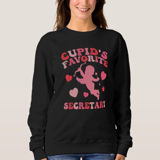 Sweatshirt Funny Cupid's Favorite Secretary Valentine's Day P (Devant)