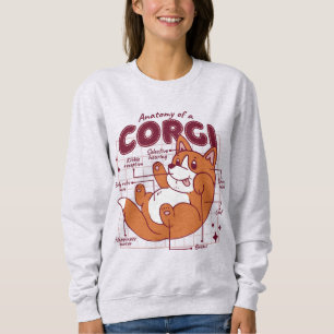 SWEATSHIRT FUNNY CUTE CORGI ANATOMY