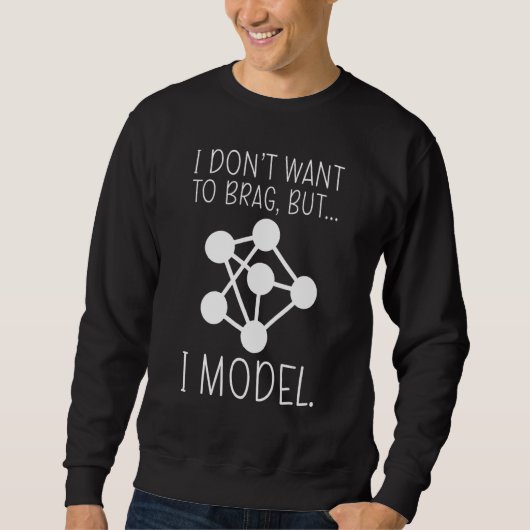 Sweatshirt Funny Data Science Ordinateur Je Ne Veux Pas Brag (Devant)