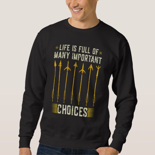 Sweatshirt Funny Deer Bow Chasse Flèche Haut-Tête (Devant)