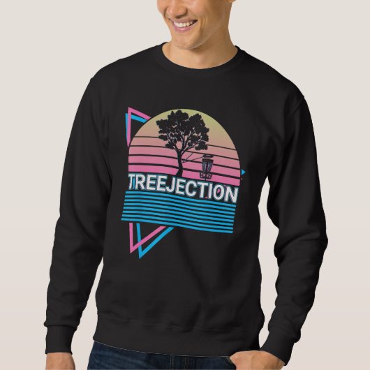 Sweatshirt Funny Disc Golf Player Retro Treejection (Devant)