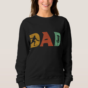 Sweatshirt Funny Disque Golf Papa Fête des pères rétro