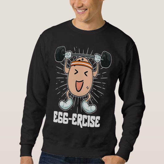 Sweatshirt Funny Easter Egg Ercise Gym Fitness Dress Egg Hunt (Devant)