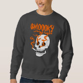 Sweatshirt Funny Éffrayant Smoky Skull Halloween personnalisé (Devant)