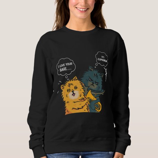 Sweatshirt Funny Euphonium Chat gifle Euphoniumist (Devant)