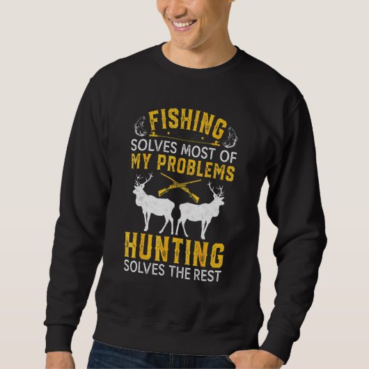 Sweatshirt Funny Fishing And Hunting Gift Christmas Humor Hun (Devant)