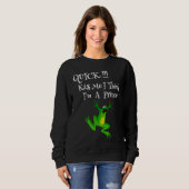 Sweatshirt Funny Frog Lover Quote Kiss Me Quick I Think I'm A (Devant entier)