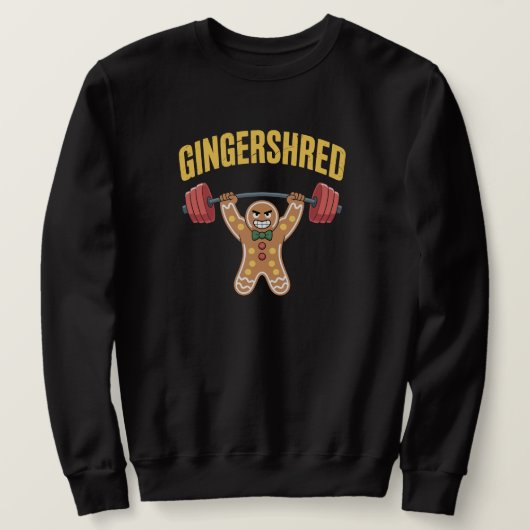Sweatshirt Funny Gingershred Gym Noël (Design devant)