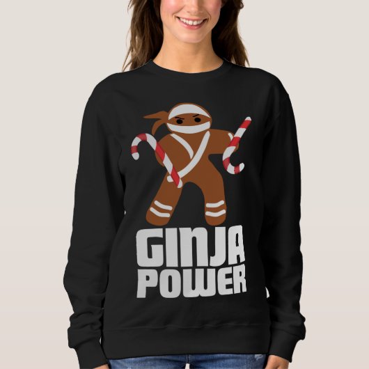 Sweatshirt Funny Ginja Power Cute Noël Cookie Gingerbrea (Devant)