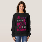 Sweatshirt Funny Girls Upside Down is my Normal Gymnastics Gi (Devant entier)
