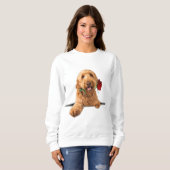 Sweatshirt Funny Goldendoodle Rose Zipper Dog Pocket Lover (Devant entier)