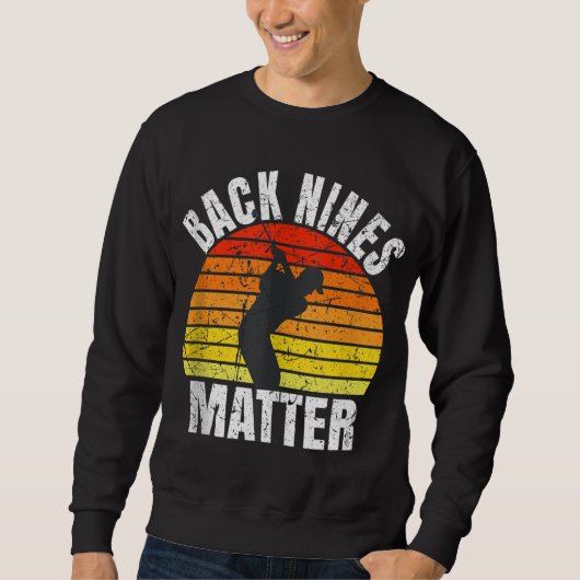 Sweatshirt Funny Golf Back Nines Matière (Devant)