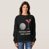 Sweatshirt Funny Golf Ball Cosmopolitan Ne jamais boire et co (Devant entier)