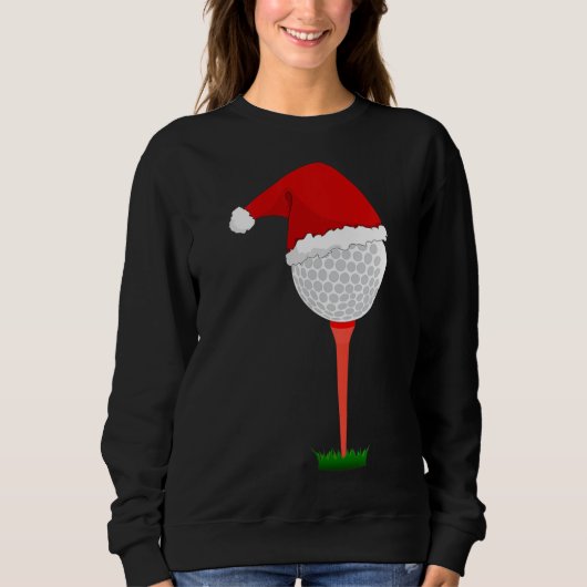 Sweatshirt Funny Golfing Christmas Holiday Golf Ball (Devant)
