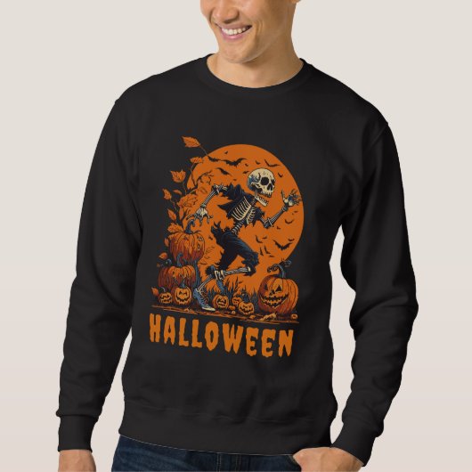 Sweatshirt Funny Halloween éffrayant exécution squelette (Devant)