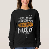 Sweatshirt Funny Halloween Shirt Here for Black Cat (Devant)