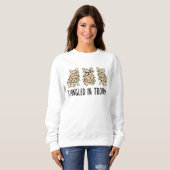 Sweatshirt Funny Hand Drawn French Bulldog Christmas (Devant entier)