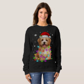 Sweatshirt Funny Havanese Dog Santa Hat (Devant entier)